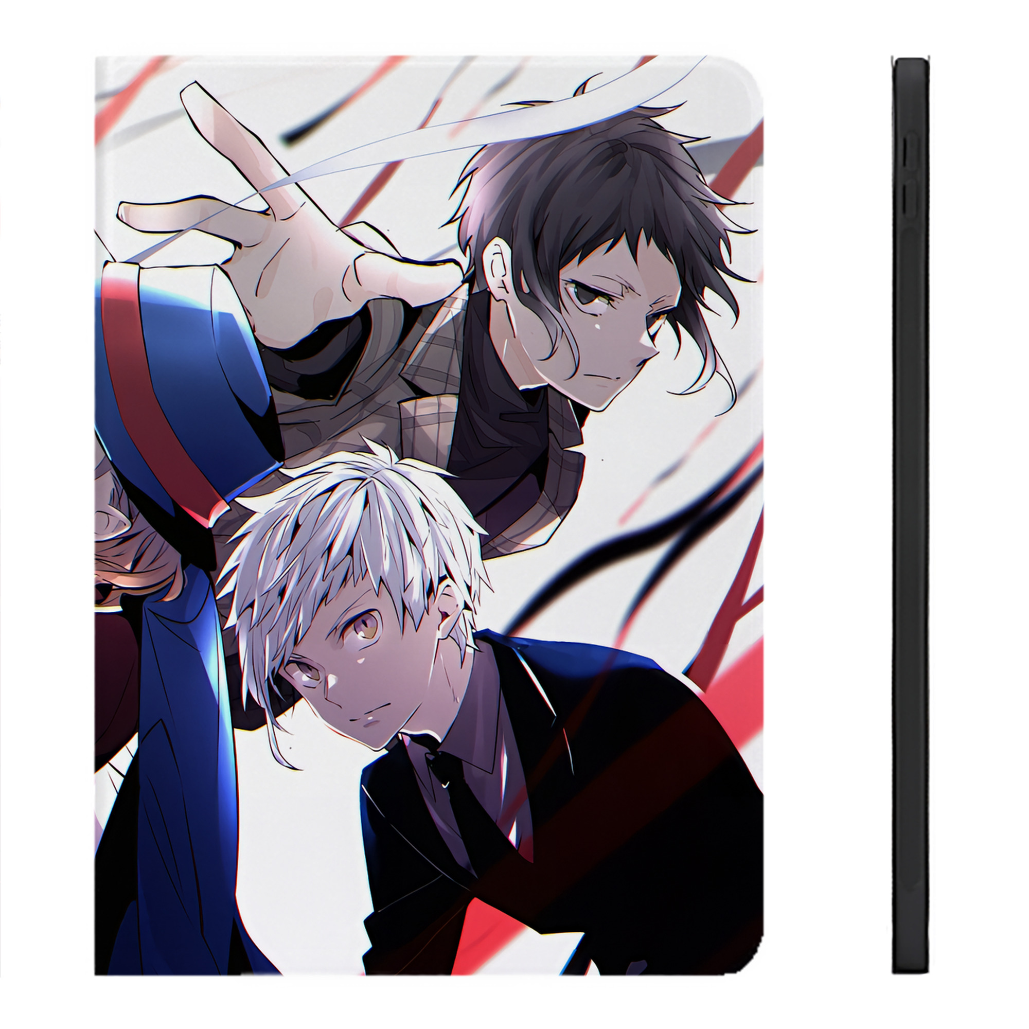 （画像用） 文豪ストレイドッグス Bungo Stray Dogs IPadケース ペンホルダー付き ブックスタイルデザイン